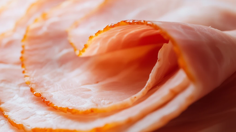 薄切火腿片特写