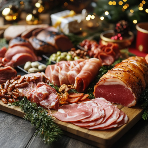 圣诞餐桌肉类大全