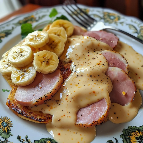 阳光笑容叉子香蕉美食