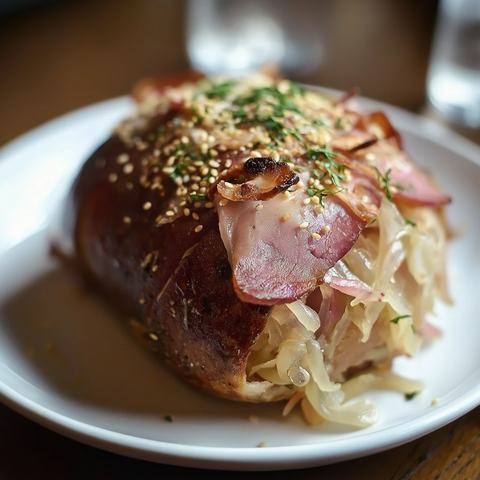 烤火腿酸菜洋葱卷