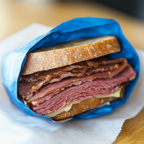 经典烟熏牛肉三明治