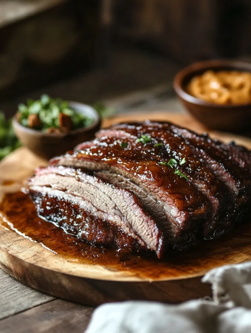 烟熏牛腩片与烤火鸡大餐