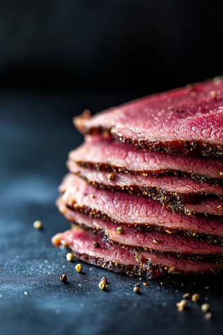 层叠牛肉帕斯塔米三明治