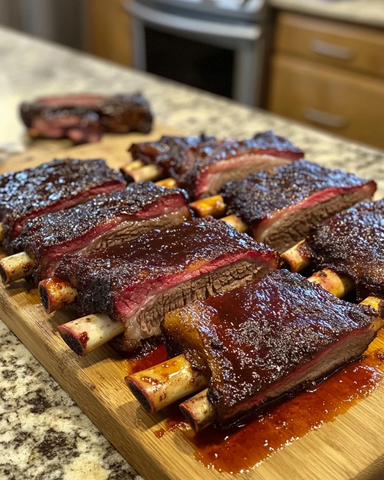 短肋骨红酱木板摆盘