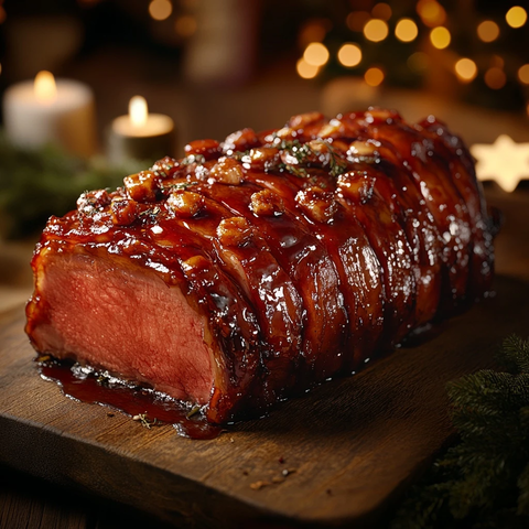 圣诞火腿高光摄影