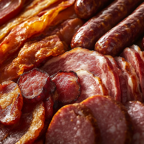 加工肉类特写展示