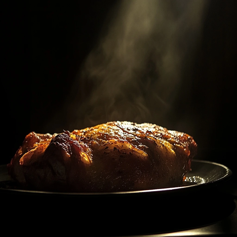 阴影中的烤肉与轮廓光