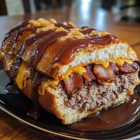 培根芝士汉堡滑块肉饼