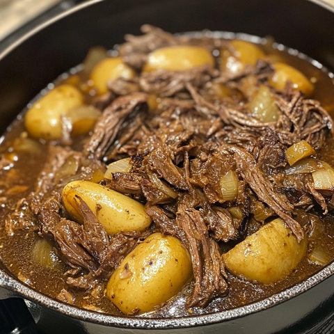 荷兰锅烤肉自制美食