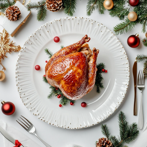 圣诞节火鸡餐盘装饰