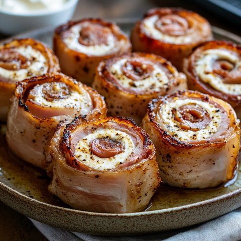 猪肉卷奶油芝士配焦香外皮