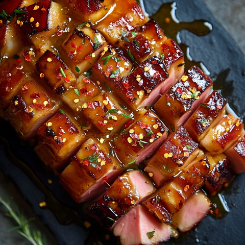 蜂蜜辣椒粉淋腌火腿