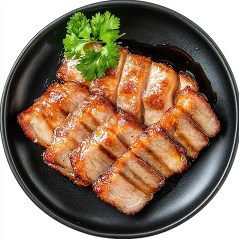 蜜汁烤肉切片配香菜