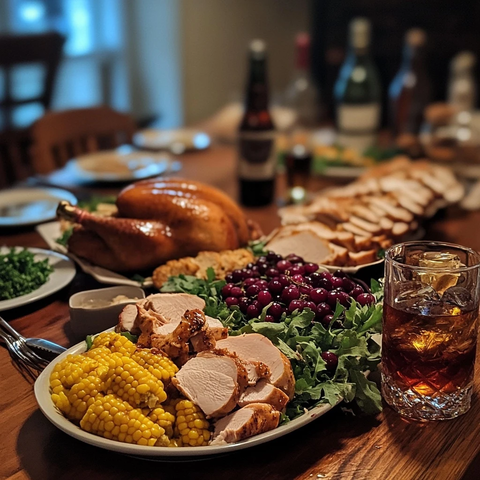 感恩节晚餐火鸡配菜