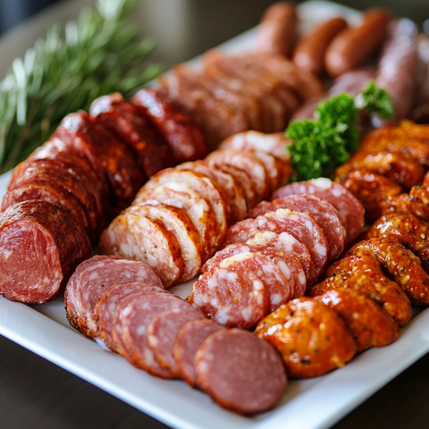 波兰香肠与肉类拼盘