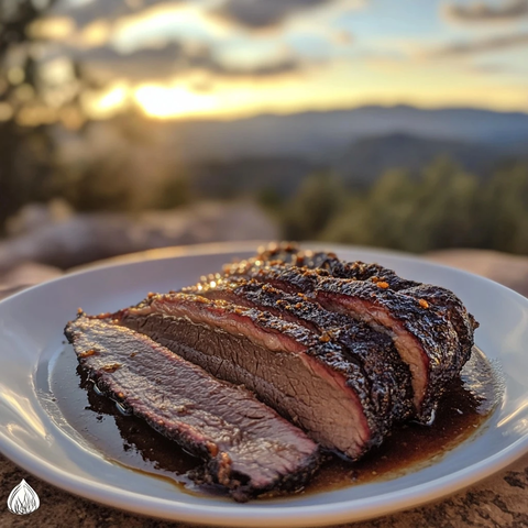烹饪烤肉自然景色