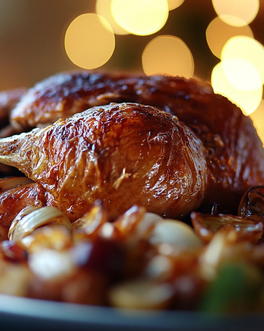 烤火鸡配洋葱蜂蜜