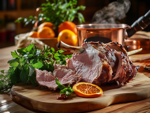 烤羊腿与香草铜锅料理