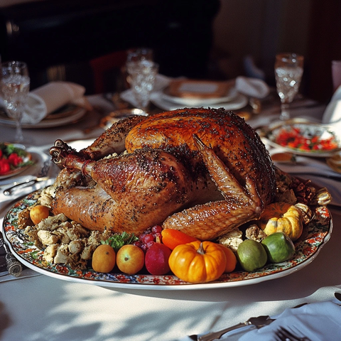 感恩节火鸡与配菜摄影