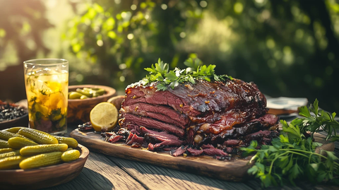烟熏肉拼盘户外餐桌