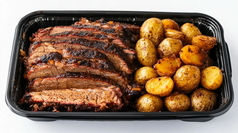 烟熏牛腩配金黄土豆片