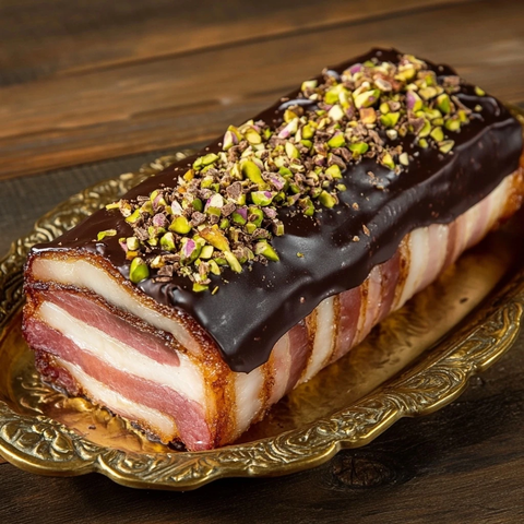 培根卷巧克力配开心果