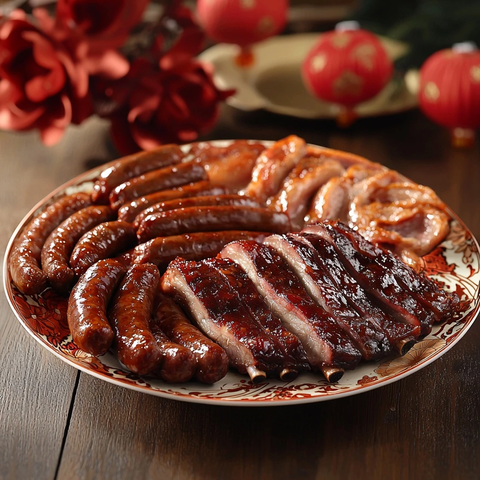 烟熏腊肉香肠新年宴