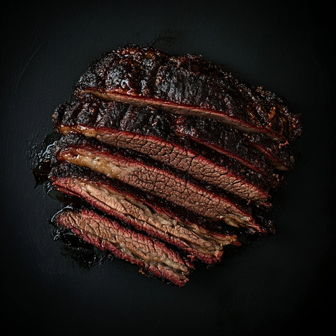 烟熏牛肉片顶视图