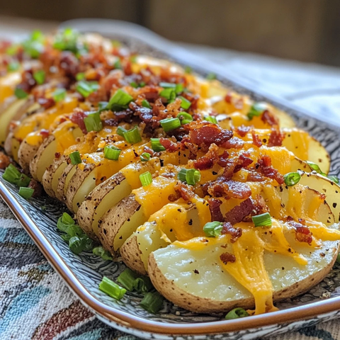 烤土豆片配芝士培根