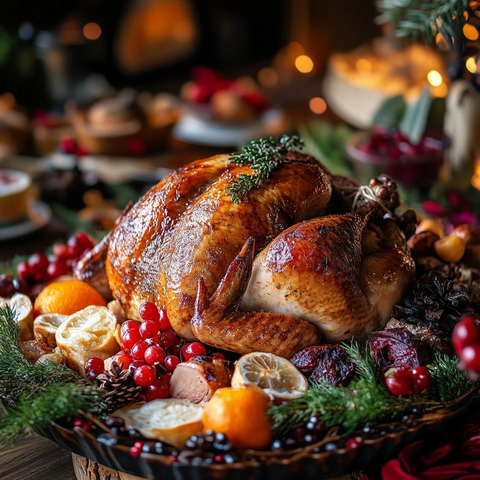 香脆烤火鸡节日盛宴