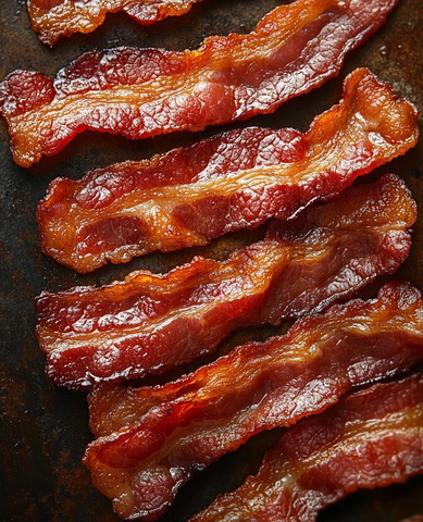 厚切培根近距离特写