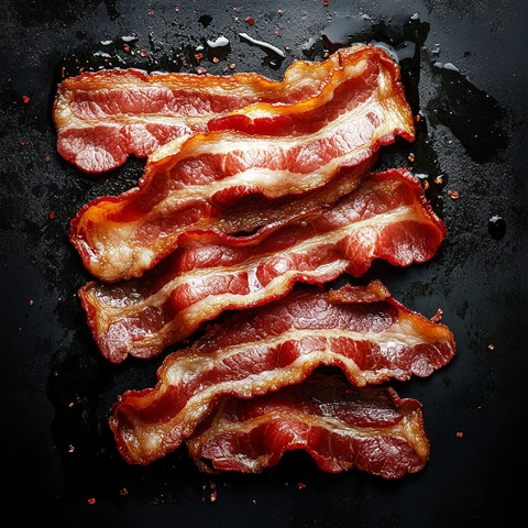 厚切苹果木培根切片