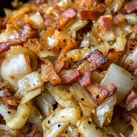 卷心菜培根蒜香炒菜