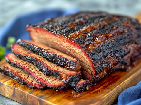 烟熏切片烤肉木板摆盘