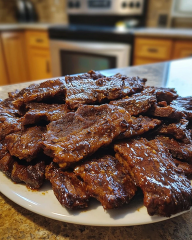 自制美食摆放在厨房台面上