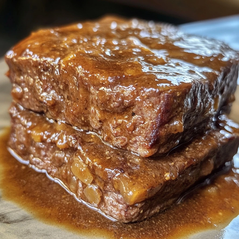 牛排盖浇面细节特写