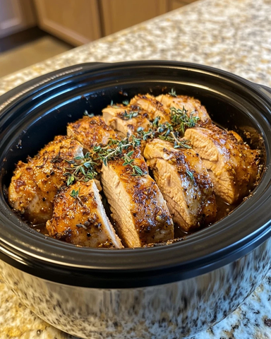 慢炖鸡块配香草酱料