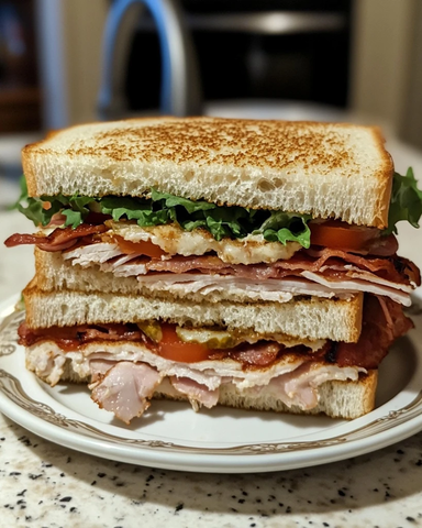 自制三明治午餐展示