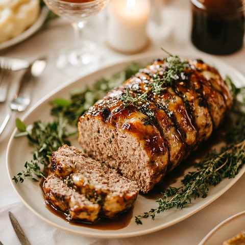 金黄肉切片与蔬菜