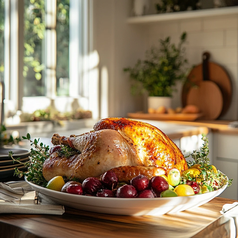 火鸡晚餐厨房场景