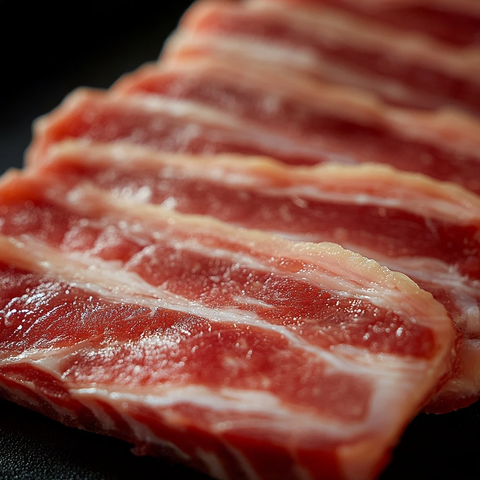 生猪肉腹肉纹理特写