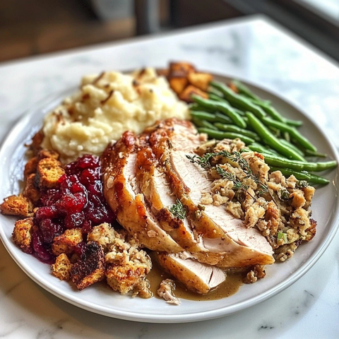 感恩节烤火鸡配菜拼盘