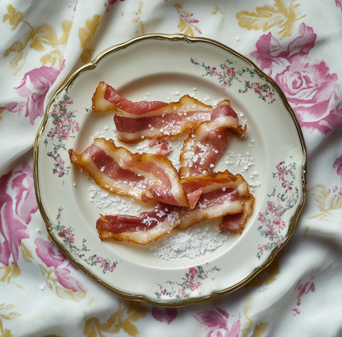 盐撒脆皮烤培根片