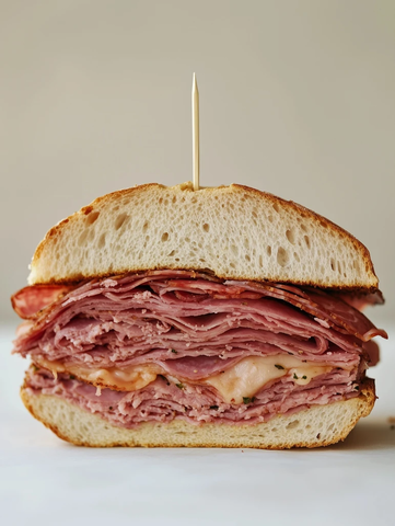 手工切片肉类三明治