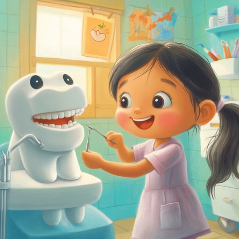 小朋友梦想成为牙医