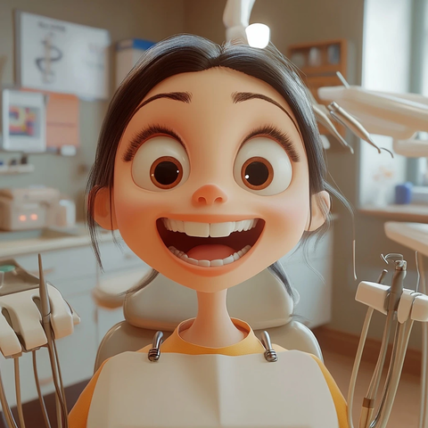 牙齿矫正器卡通形象