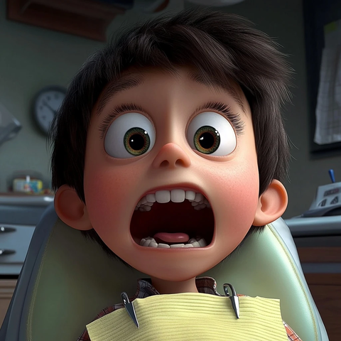 害怕牙医的男孩与幻想