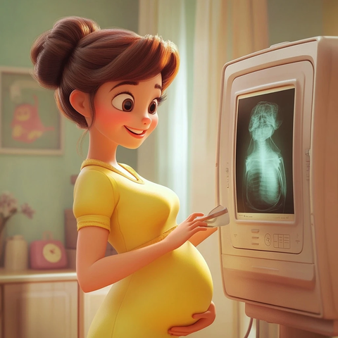 孕妇站立光机检查