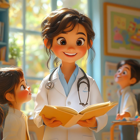 心理学家与儿童互动教育环境