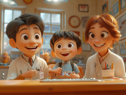 牙医诊所里的快乐治疗